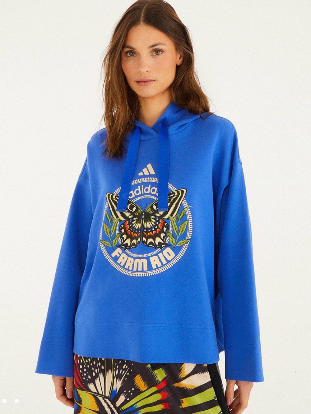 adidas/Farm Rio Royal Blue Butterfly Graphic Hoodie